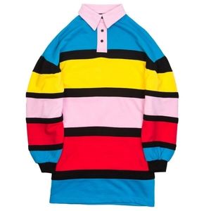 LAZY OAF WOMEN END OF RAINBOW JERSEY DRESS (MULTI) with tag
